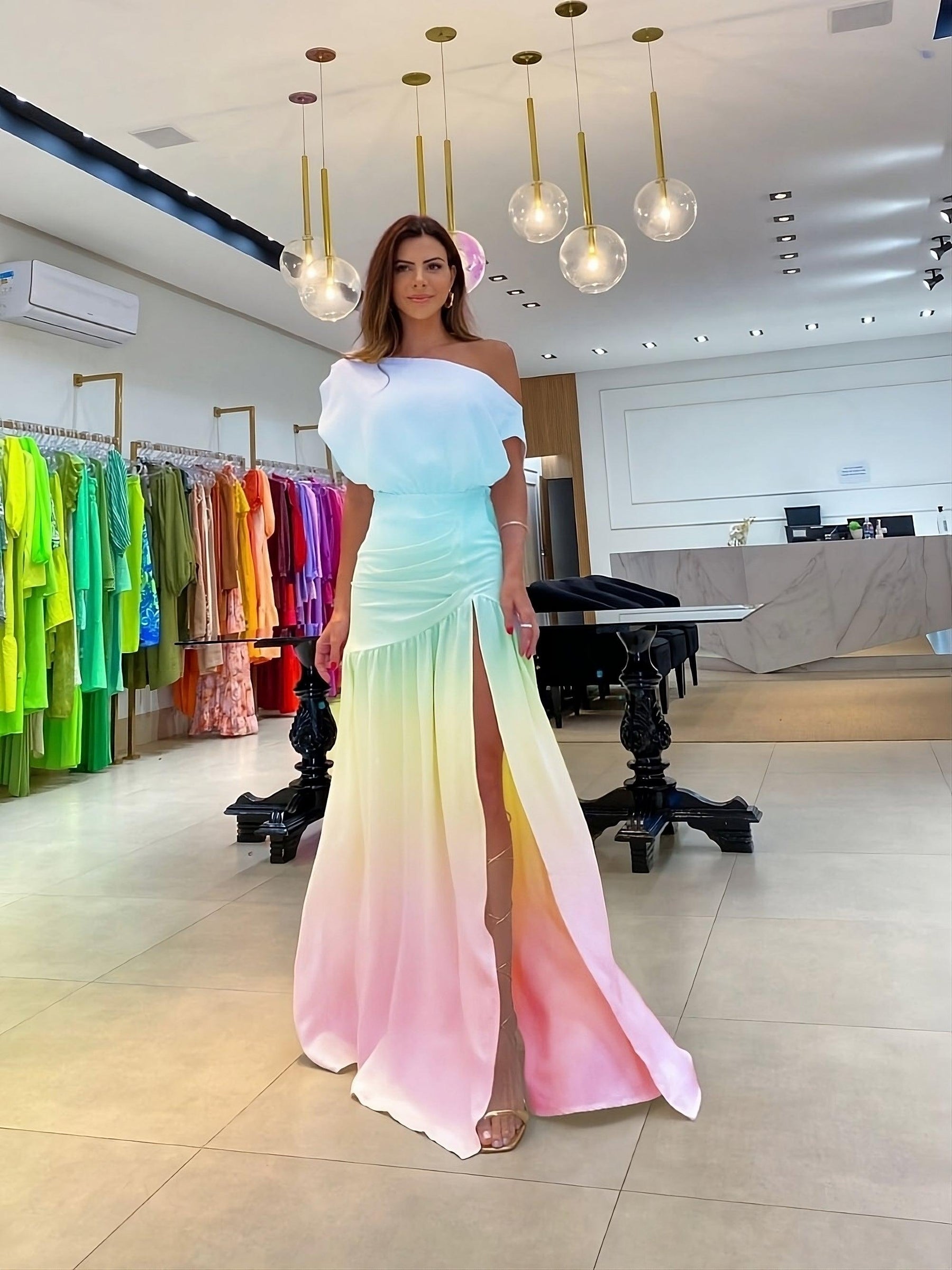 Vestido Unique Royaltyl - Elegante Sofisticado Inverno/Outono - EllaEra