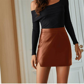 Saia de couro Elegance Vogue