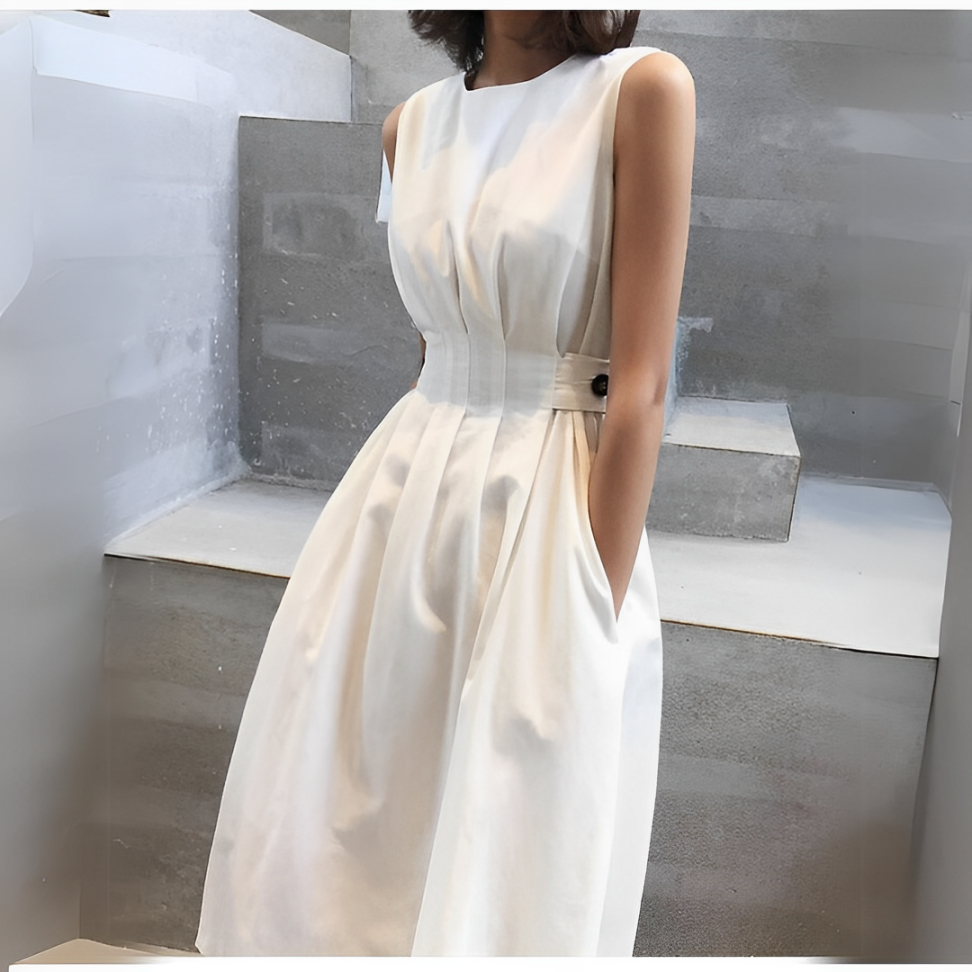 Vestido Classy Chiffon sem manga