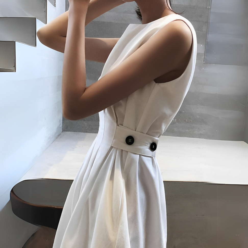 Vestido Classy Chiffon sem manga