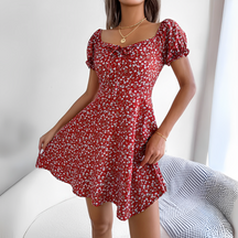 Vestido Curto Floral Grace - Manga Curta